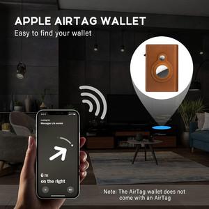 Nueva Cartera de Cuero con Tecnología RFID para AirTag 2026, Tarjetero con Cartera Minimalista para Hombre para <span class=keywords><strong>Apple</strong></span> AirTag - Product Image 5