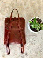 Handmade Genuine Leather Lady Vintage Backpack with Tassel Zipper Closure for School Travel Laptop Gift-Spacious 20-35L LBK-0042