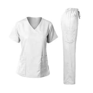 Uniforme d'infirmière en tissu tissé pour femmes Top gommages médicaux pour une utilisation à l'hôpital avec service OEM - Product Image 4