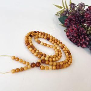 Ancienne prière bouddhiste en ambre jaune, Mala en ambre baltique naturel, 108 perles, perles de 6 mm - Product Image 2