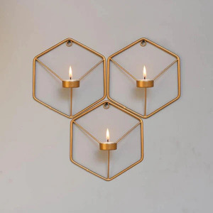 Portavelas de pared Agregue un toque dramático a su hogar Luz de té moderna Elegante y elegante para la vida contemporánea - Product Image 1