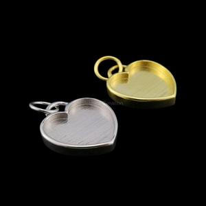 12mm coeur lunette paramètres pour bricolage lait maternel résine bijoux souvenir pendentif avec lait maternel cendres résultats et composants - Product Image 2