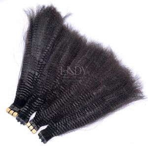 Prix de gros 100% cheveux humains vietnamiens Yaky lisses faisceaux de couleur naturelle avec ruban adhésif - Product Image 4