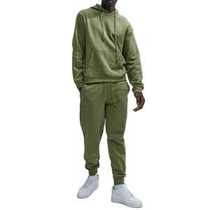Vêtements de sport unisexes tendance et écologiques en gros, vêtements de sport d'hiver chauds en polaire, vêtements de rue, survêtements unis, grandes tailles - Product Image 4