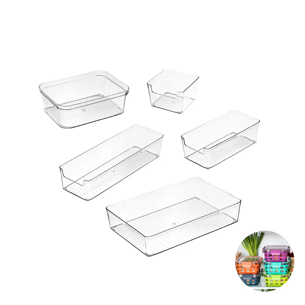 Bestselling household items Easy to assemble transparent storage and organization box and perfect for Store cleaning products