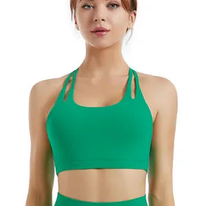 THE GYM PEOPLE Womens' Sports Bra Longline Wirefree Padded with Medium  Support