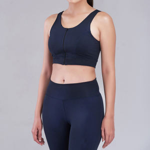 Ensemble de yoga à séchage rapide de meilleure qualité pour femmes Design à carreaux de couleur unie respirante avec fermeture à la taille élastique - Product Image 6