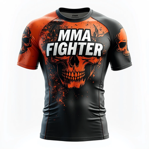 Protège-éruption BJJ Durable Premium personnalisé Impression numérique de haute qualité MMA Formation Respirant Anti UV Séchage rapide Stretch - Product Image 3