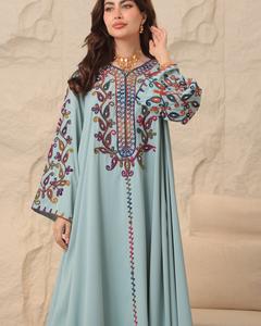 Robe abaya de luxe en satin, manches à volants, petite soie personnalisable, vêtements islamiques pour femmes, musulmans traditionnels, vente en gros - Product Image 2