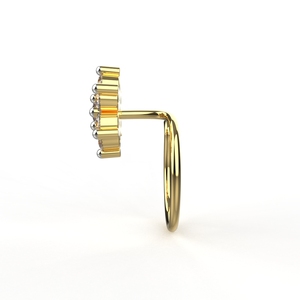 Avarta 18K สีเหลืองทองได้รับการรับรองเพชร Nosepin สำหรับเด็กผู้หญิงและผู้หญิง - Product Image 4