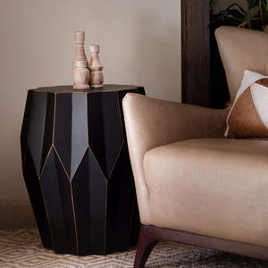 Table d'appoint à tambour en bois massif 2025 moderne canapé décoratif Vase Table meubles de maison pour salon chambre bureau décoration - Product Image 3