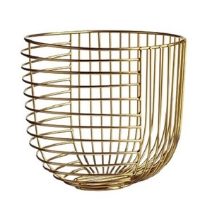 Panier en fil de fer couleur or design antique Panier de taille personnalisée de qualité supérieure pour accessoires de cuisine - Product Image 6