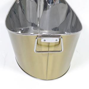 Elegante Enfriador de Bebidas Redondo de Acero Inoxidable, Enfriador de Vino, Cerveza y Champán para Bar y Celebraciones - Product Image 2