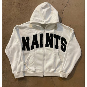 Sudaderas con diamantes de imitación al mejor precio, sudaderas con capucha de color personalizado con cremallera, sudaderas con diamantes de imitación transpirables y cómodas para hombre - Product Image 3