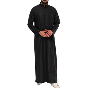 Prix raisonnable, logo personnalisé, vêtements musulmans, Jubba, robe élégante pour homme, robe arabe, Jubba Thobe avec col montant - Product Image 2