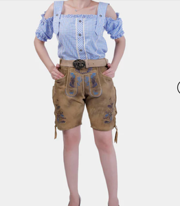 Vêtements bavarois nouveauté femmes chaud traditionnel Octoberfest bavarois Lederhosen Shorts personnalisé Unique Shorts - Product Image 1