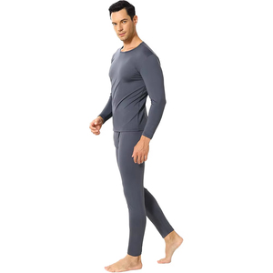 Wholesale Prize Thermal Warm Inner Wear Long Johns Suit 100% Cotton Fabric Round Neck <b>Slim</b> Fit Breathable <b>Underwear</b> Suit For Men - Product Image 2