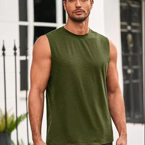 Gimnasio Hombres Culturismo Sin mangas Camiseta sin mangas Muscle Stringer Athletic Fitness Chaleco Tops Ropa de verano - Product Image 1