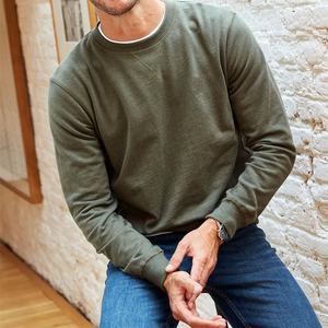 Sudadera de Manga Larga para Hombre, Invierno, Tejido Reciclado Ecológico, Antipilling, Flexible, Cómoda, Cuello Redondo, Forrada, Cortavientos, Poliéster - Product Image 5