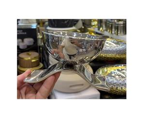 Admirable Design Bakhoor Oud Brûleur En Acier Inoxydable Martelé Brûleur D'encens Avec Base En Bois À Vendre - Product Image 3