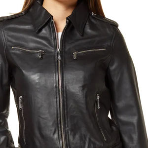 Chaquetas de mujer Cuero genuino Hecho de Pakistán Chaquetas de piel de oveja Moda de invierno Tallas grandes Damas Venta caliente Chaqueta suave - Product Image 6