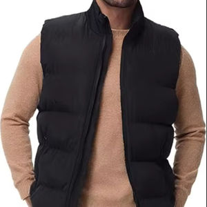 Factory Direct <b>Sale</b> Best Selling Men's Winter Casual High Quality Breathable Customized Puffer Vest <b>Zipper</b> 100% Polyester - Product Image 1