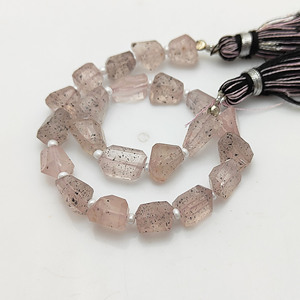 Perles en forme de pépites noires à facettes de 10 à 12 mm, brin de perles en forme de pépites noires, fabrication de bijoux faits à la main en vrac, 18 à 20 perles sur un brin de 8 pouces - Product Image 2