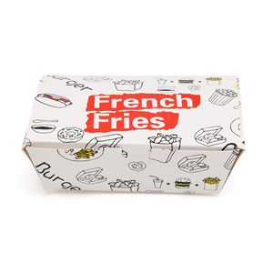 Bandeja Plegable Portátil de Cartón Blanco de Alta Gama, Ecológica, <span class=keywords><strong>para</strong></span> Hot Dogs, Caja de Papel Kraft <span class=keywords><strong>para</strong></span> Pollo Frito y Papas Fritas, con Forro de Esponja y Brillo - Product Image 4