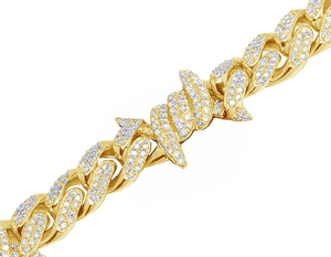 Chaîne à maillons cubains élégante populaire en argent sterling 925 Moissanite diamant glacé Hip Hop colliers pour hommes - Product Image 3