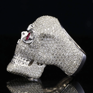 9.00 Carat Hip Hop Round Cut White Gold Plated <b>Ice</b> Out VVS Moissanite Anniversary <b>Ring</b> For Men's 925 Sterling Silver - Product Image 2