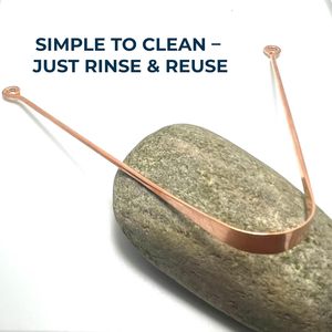 Herramienta de raspado para eliminar el mal aliento, raspador de lengua en forma de U, moldeador de U, raspador de lengua de cobre puro, limpiador bucal - Product Image 6