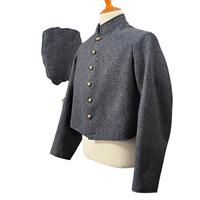 Blouse de fatigue de type sac pour enfants, couleur gris guerre civile confédérée