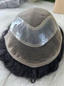 100% pelucas de cabello humano para hombres Frontal de encaje de alta calidad y varios estilos Ajuste cómodo hecho a medida en Bangladesh - Product Image 5