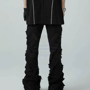 Pantalones Casuales de Invierno para Hombre, Ligeros, de Alta Calidad, con Logotipo Personalizado OEM, Corte Acampanado, Cierre de Botones, Lavado Medio Oscuro, 100% - Product Image 6