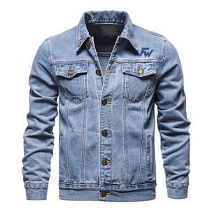 Chaqueta de mezclilla para hombre con logotipo personalizado de alta calidad a bajo precio, talla grande, transpirable, chaqueta de invierno personalizada para hombre - Product Image 1