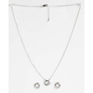 CLARA Juego de Collar y Pendientes de Plata de Ley 925, Joyería Fina para Mujer - Product Image 3