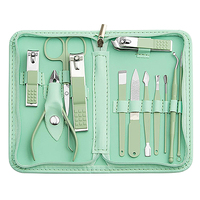 <strong>Best</strong> <strong>Selling</strong> 12-Piece <strong>Manicure</strong> Kit Luxury Stainless Steel Nail Clippers Toenail <strong>Pedicure</strong> <strong>Set</strong> with Green Travel Case