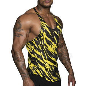 Men's Sleeveless Cotton Muscle Gym Tank <b>Top</b> Custom Logo Workout Fitness Wear - Product Image 4