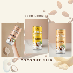 INTERFRESH 200ml Leche de Coco Fresca Sabor Original a Jugo de Plátano Puré Filtrado Bajo en Grasa Fábrica de Vietnam Leche de Coco Plátano - Product Image 3