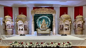 Gran escenario de fibra de Boda del sur de Asia Etapa de fibra de boda tradicional Sudáfrica Gran escenario de boda tamiliano con Templo - Product Image 5