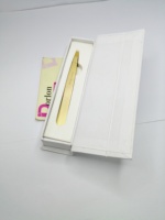 Pince à épiler biseautée plaquée or mat, étiquette privée personnalisée, emballage boîte carton blanc, pince à sourcils, pince cosmétique de beauté
