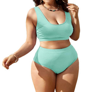 Hot Sale Plus Size Sexy Women 2 Piece Set Animal Print Anti-Bacterial Breathable Swimwear Front Logo Beachwear - Product Image 4