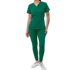 Conjunto de uniformes médicos de verano Unisex 2025, uniformes de Hospital de lona elástica, venta al por mayor, uniformes de enfermería para hombres y mujeres - Product Image 6