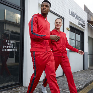 ชุดวอร์มผ้าฟลีซคอตตอนแบบสองชิ้นสั่งทำได้สำหรับทุกเพศ ชุดลำลองผู้ชายแบบซับลิเมชั่น แห้งเร็ว คุณภาพสูง พร้อมโลโก้สั่งทำ - Product Image 4