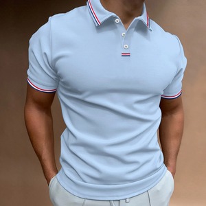 Personalizado bordado costura logo Stretch Piqué algodón orgánico elegante botón oculto tapeta Poloshirts Polo Golf camisetas - Product Image 5