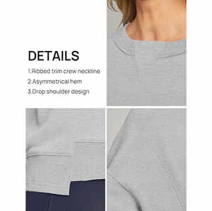 Sudadera Extra Grande de Algodón para Mujer, Estilo Casual, Manga Larga, Cuello Redondo, para Uso Diario en Invierno, Colores Personalizables en la Parte Delantera - Product Image 5