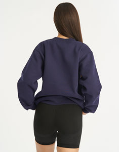 Ropa de invierno para mujer, sudadera de gran tamaño, Material de algodón 100%, ropa de calle transpirable, cuello redondo, hombro caído, logotipo personalizado - Product Image 5