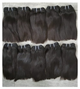 Wholesale Natural Machine Double Weft 10A 12A Indian Raw Virgin Human Hair Extensions Double Drawn <b>Body</b> <b>Wave</b> - Product Image 4