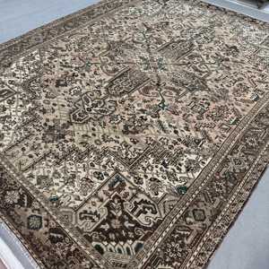 พรมวินเทจตุรกี ขนาด 8.4x12.2 ฟุต สีน้ำตาล-น้ำเงินไล่เฉด - Product Image 2