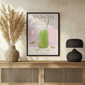 โปสเตอร์เครื่องดื่มมัทฉะสุดเท่ แผ่นป้ายตกแต่งสไตล์เก๋สำหรับร้านกาแฟหรือตกแต่งบ้าน - Product Image 3